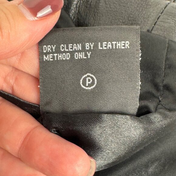 Pamela McCoy Black Leather Jacket Embroidery Beaded Women's Medium Boho Casual - Picture 9 of 13